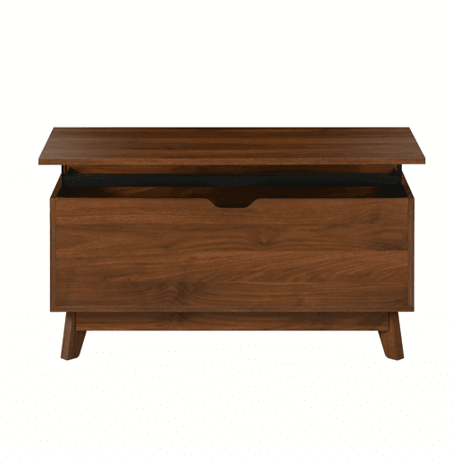 Mesa de centro elevável - altura ajustável, porta de persiana deslizante, acabamento em efeito nogueira, estrutura em MDF, multifuncional - Nogueira Mesa de centro elevável - altura ajustável, porta de persiana deslizante, acabamento em efeito nogueira, estrutura em MDF, multifuncional - Nogueira