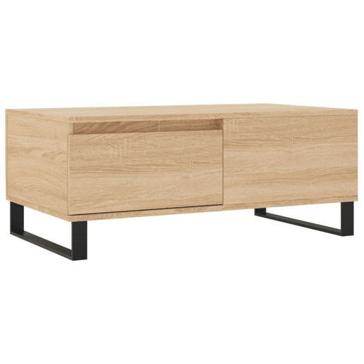 Mesa de Centro, Mesa baixa, 90x50x36,5 cm derivados madeira carvalho sonoma