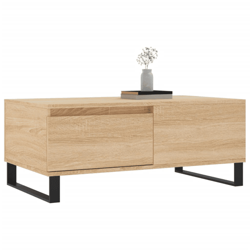 Mesa de Centro, Mesa baixa, 90x50x36,5 cm derivados madeira carvalho sonoma