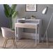 Consola Extraible, Mesa Escritorio Extensible, Mesa Estudio 90x37 Consola Extraible, Mesa Escritorio Extensible, Mesa Estudio 90x37 Blanco/ Madera