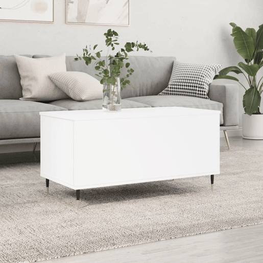 Mesa de Centro, Mesa baixa, 90x44,5x45 cm derivados de madeira branco