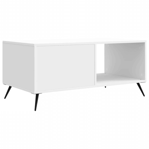 Mesa de Centro, Mesa baixa, Branco Brilhante 90 x 50 x 40 cm