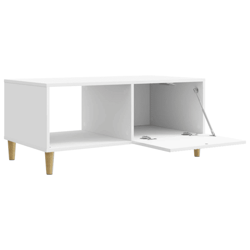 Mesa de Centro, Mesa baixa, Branco Brilhante 90 x 50 x 40 cm