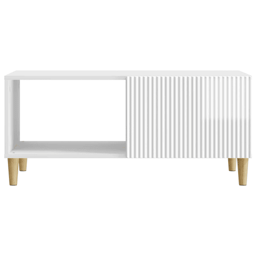 Mesa de Centro, Mesa baixa, Branco Brilhante 90 x 50 x 40 cm