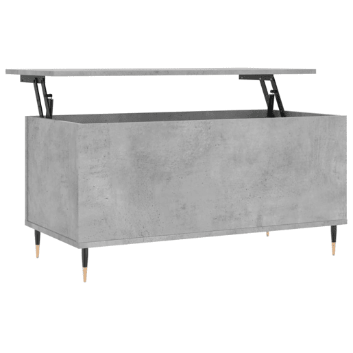 Mesa de Centro, Mesa baixa, 90x44,5x45 derivados de madeira cinzento cimento