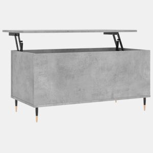 Mesa de Centro, Mesa baixa, 90x44,5x45 derivados de madeira cinzento cimento