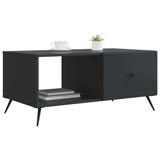 Mesa de Centro, Mesa baixa, Preto 90 x 50 x 40 cm Derivados de Madeira