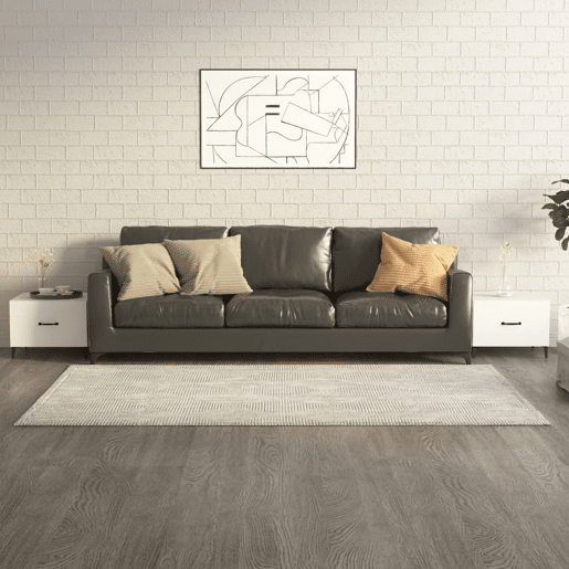 2pcs Mesas de Centro - Mesas baixas com pernas de metal 50x50x40 cm branco