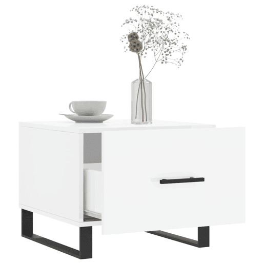 2pcs Mesas de Centro - Mesas baixas 50x50x40 cm branco brilhante