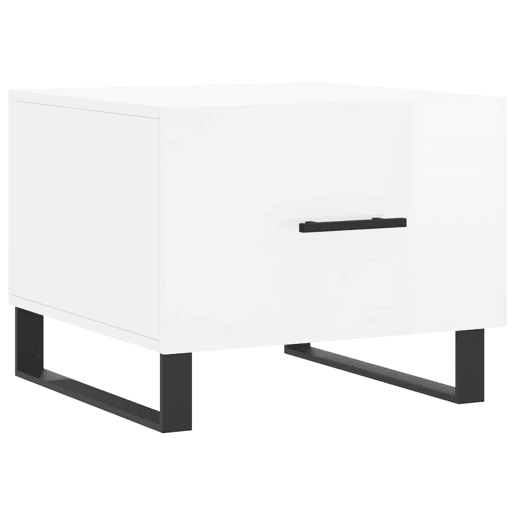 2pcs Mesas de Centro - Mesas baixas 50x50x40 cm branco brilhante