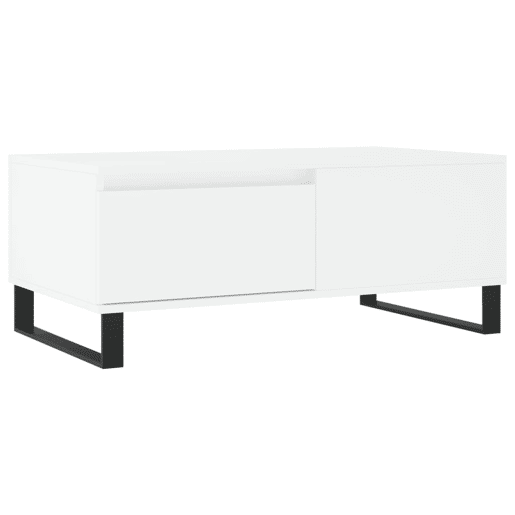 Mesa de Centro, Mesa baixa, 90x50x36,5 cm derivados de madeira branco