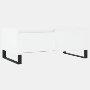 Mesa de Centro, Mesa baixa, 90x50x36,5 cm derivados de madeira branco