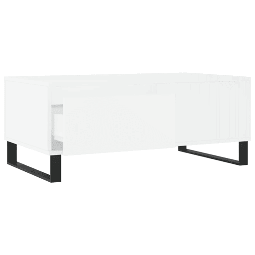 Mesa de Centro, Mesa baixa, 90x50x36,5 cm derivados de madeira branco