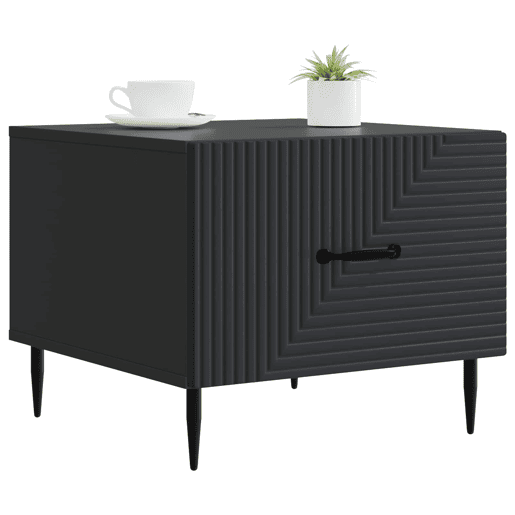 Mesa de Centro, Mesa baixa, Preto 49 x 50 x 40 cm Derivados de Madeira