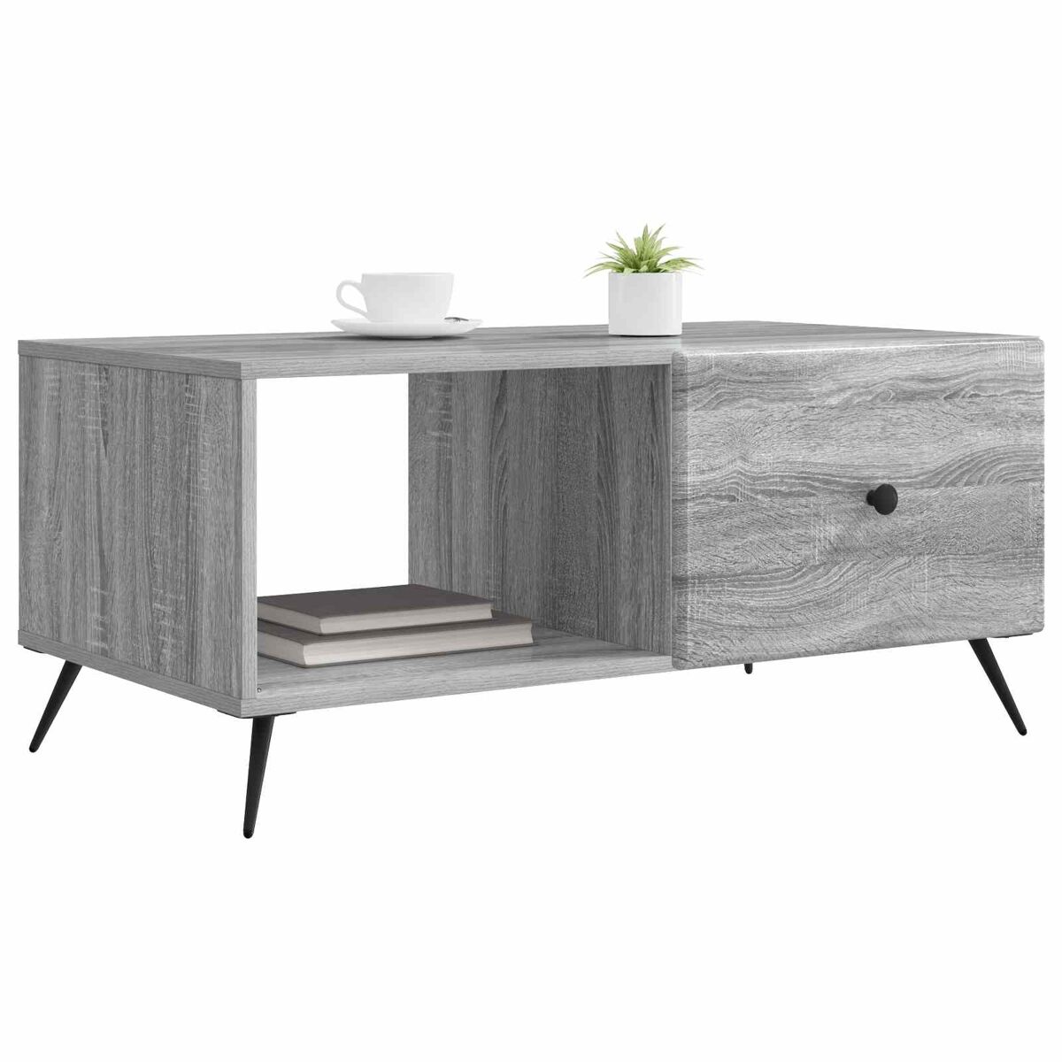 mesa de cafe - mesa de centro - mesa baja gris sonoma 90 x 50 x 40 cm madera de ingenieria
