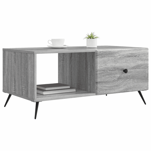 Mesa de Centro, Mesa baixa, Sonoma Cinzento 90 x 50 x 40 cm