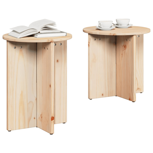 Conjunto de 2 Mesas de Centro, Mesas de Café Natural Conjunto de 2 Mesas de Centro, Mesas de Café Natural