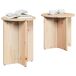 2 uds Mesas de Centro - Mesas de Café 41x41 2 uds Mesas de Centro - Mesas de Café 41x41 Beige