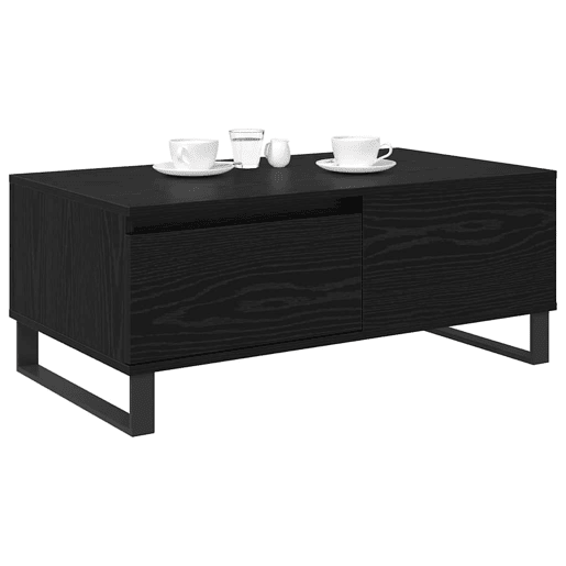 Mesa de Centro, Mesa baixa, com gaveta Carvalho Preto 90 x 50 x 36,5 cm