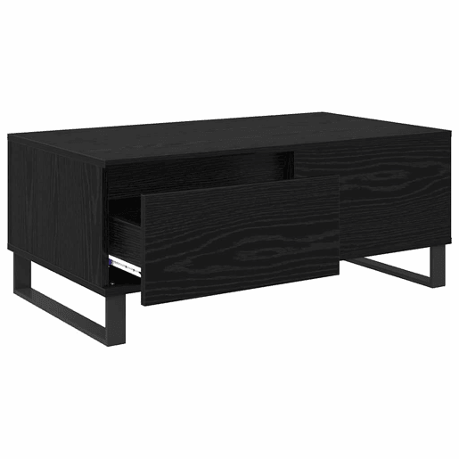 Mesa de Centro, Mesa baixa, com gaveta Carvalho Preto 90 x 50 x 36,5 cm
