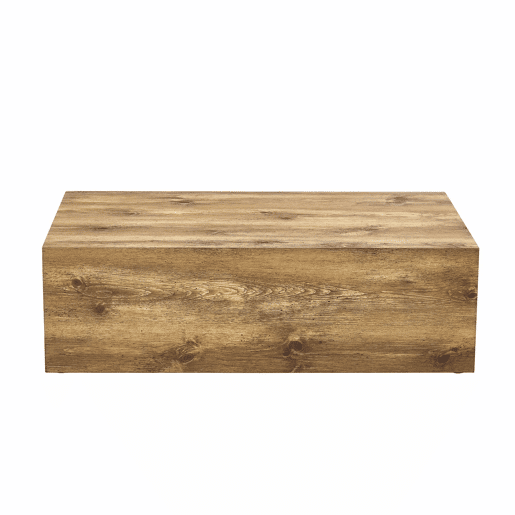 Mesa de centro retangular 90x50x30 cm - textura de madeira, MDF, por montar, pés antiderrapantes, estilo moderno de luxo - cor de madeira