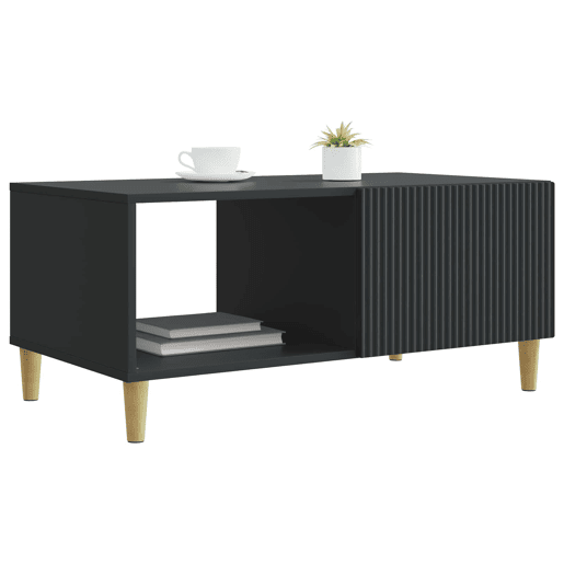 Mesa de Centro, Mesa baixa, Preto 90 x 50 x 40 cm Derivados de Madeira