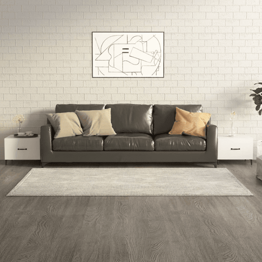 2pcs Mesas de centro, Mesas baixas + pernas de metal 50x50x40 m branco brilhante