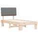 Estructura de cama simple para adultos 93x201 Estructura de cama simple para adultos 93x201 Blanco/ Gris Claro
