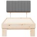 Estructura de cama simple para adultos 93x201 Estructura de cama simple para adultos 93x201 Blanco/ Gris Claro