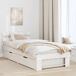 Estructura de cama individual para adultos Estructura de cama individual para adultos Blanco