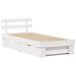 Estructura de cama individual para adultos Estructura de cama individual para adultos Blanco