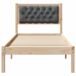 Estructura de cama individual para adultos Estructura de cama individual para adultos Gris Oscuro/ Madera