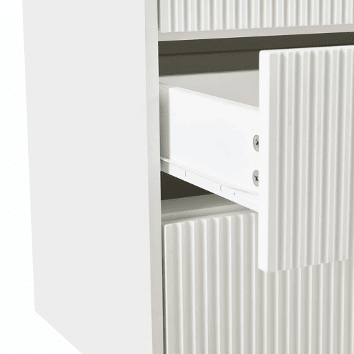 Aparador com 3 gavetas 72x80x40 cm - design moderno, móvel de arrumação - branco e dourado