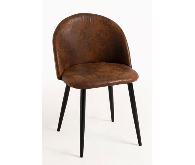 Silla Black Vint Polipiel - Marrón Vintage