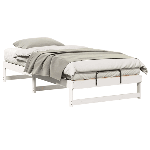 Estrutura de cama de solteiro para adultos - Branco 100 x 210 cm