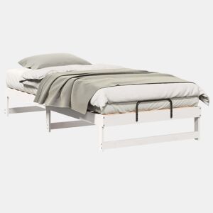 Estrutura de cama de solteiro para adultos - Branco 100 x 210 cm