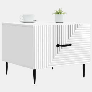 Mesa de Centro, Mesa baixa, com gaveta Branco Brilhante 49 x 50 x 40 cm