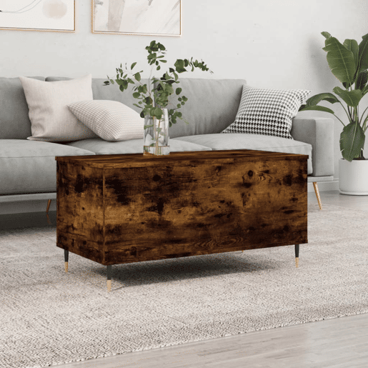 Mesa de Centro, Mesa baixa, 90x44,5x45 cm derivados madeira carvalho fumado