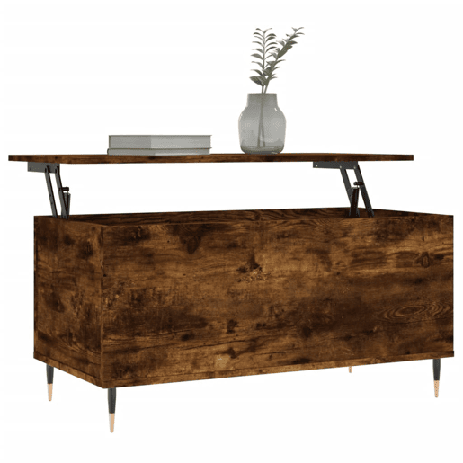 Mesa de Centro, Mesa baixa, 90x44,5x45 cm derivados madeira carvalho fumado