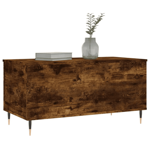 Mesa de Centro, Mesa baixa, 90x44,5x45 cm derivados madeira carvalho fumado