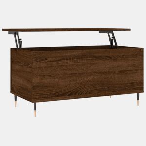 Mesa de Centro, Mesa baixa, 90x44,5x45 cm derivados madeira carvalho castanho