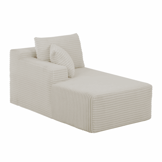 Sofá modular em L de 4 lugares - Espuma viscoelástica, chaise longue extragrande - Branco Sofá modular em L de 4 lugares - Espuma viscoelástica, chaise longue extragrande - Branco