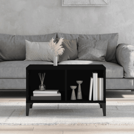 Mesa de Centro, Mesa baixa, 60x50x36,5 cm derivados de madeira preto