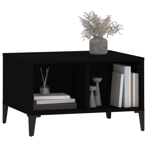 Mesa de Centro, Mesa baixa, 60x50x36,5 cm derivados de madeira preto
