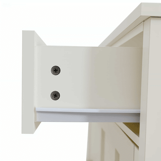 Aparador de sala de jantar - 2 gavetas e 4 portas, estilo elegante, puxadores dourados, grande capacidade de arrumação - branco
