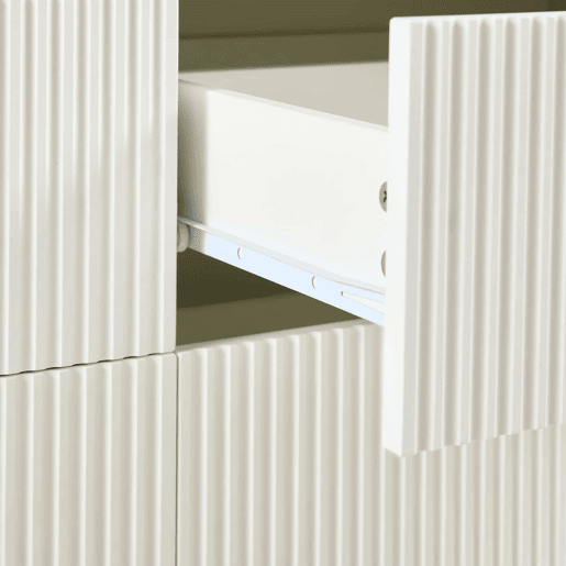 Aparador modular 72 x 200 x 40 cm u2013 com 9 gavetas, design moderno, móvel de arrumação u2013 branco e dourado