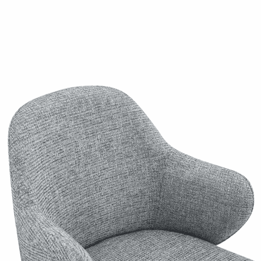 Conjunto de 2 cadeiras de jantar de 83 cm - Encosto envolvente - Cor preta, cinzenta