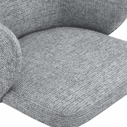 Conjunto de 2 cadeiras de jantar de 83 cm - Encosto envolvente - Cor preta, cinzenta