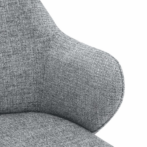 Conjunto de 2 cadeiras de jantar de 83 cm - Encosto envolvente - Cor preta, cinzenta