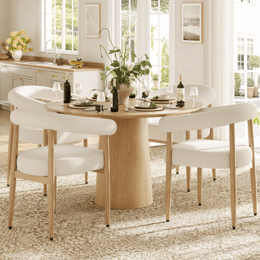 Conjunto de cadeiras de jantar (4 unidades) u2013 design moderno estofado com estrutura metálica resistente, cadeiras de cozinha confortáveis u2013 branco
